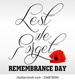 Remembrance Day Vector Template