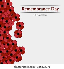 Remembrance Day Vector Template Stock Vector (Royalty Free) 336892271 ...