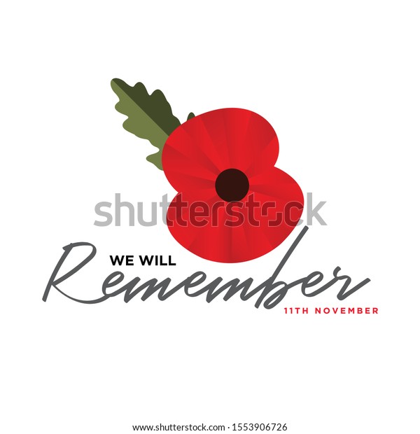 The remembrance poppy - poppy appeal. Modern\
paper design isolated on white. Decorative vector flower for\
Remembrance Day, Memorial Day, Anzac Day in New Zealand, Australia,\
Canada and Great Britain.