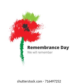 Remembrance Poppy Day Illustration