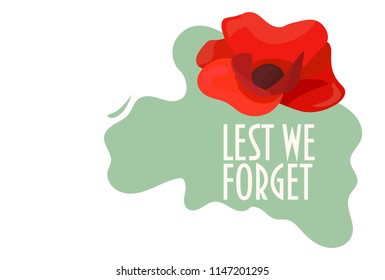 Remembrance Poppy Vector Illustration Remembrance Day Stock Vector ...