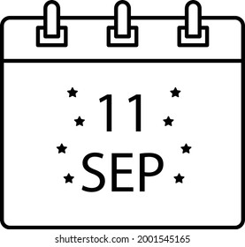Remembrance Sign Vector Icon Design, US Independence Day Symbol, USA federal holiday Sign, Memorial or Patriot Day Stock illustration, 11th September Calendar Concept