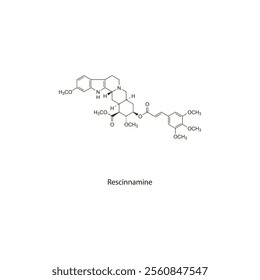 Remikiren flat skeletal molecular structure renin inhibitor drug used in heart failure, hypertension treatment. Vector illustration scientific diagram.