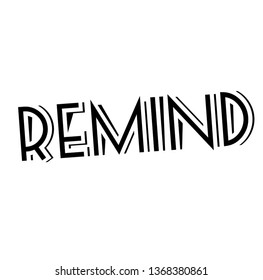 REMIND stamp on white