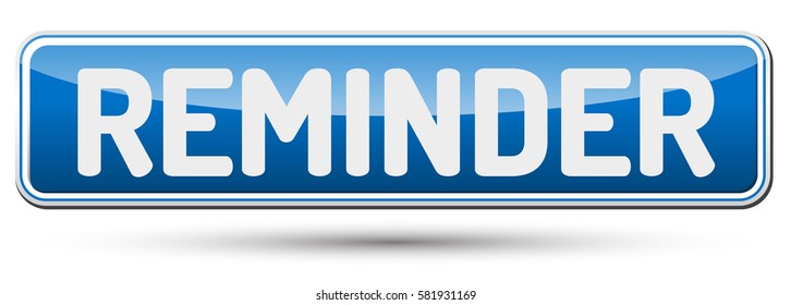 REMINDER - Abstract beautiful button with text.