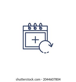 recordatorio agregar vector de icono de calendario