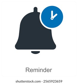 Reminder and alert icon concept