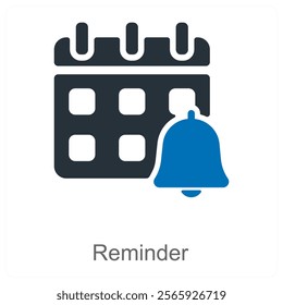 Reminder and alert icon concept