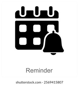Reminder and alert icon concept