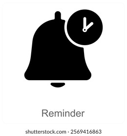 Reminder and alert icon concept