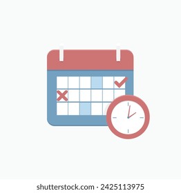 Reminder app icon design. Calendar icon design. Vector illustration.