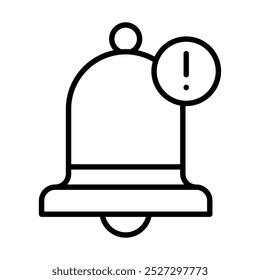 Recordatorio Bell icon line Ilustración vectorial