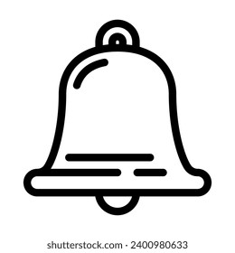 reminder bell list line icon vector. reminder bell list sign. isolated contour symbol black illustration