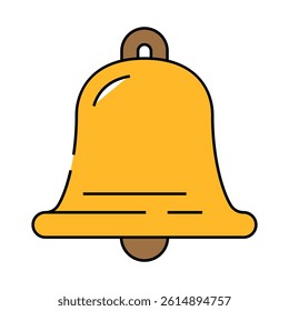 reminder bell list line icon vector. reminder bell list sign. isolated symbol illustration