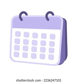 Reminder in calendar icon isolated on white background. Notifications page. Alert for business planning, events.