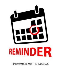 reminder concept, calendar icon