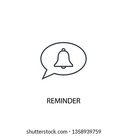 reminder concept line icon. Simple element illustration. reminder concept outline symbol design. Can be used for web and mobile UI/UX