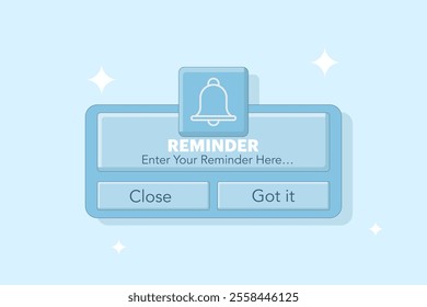 Reminder Concept. Notification calendar reminder. Business planning, events, reminders and schedules. Banner design, website page development. Email marketing, online advertising concept.