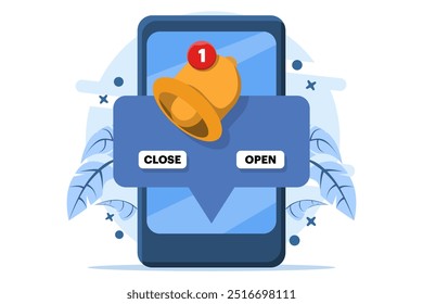 Reminder concept, notification page, alert notification. Reminder for business planning, email marketing, online advertising, important events, calendar reminders and schedules. Vector illustration.