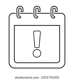 Reminder Date Icon In Outline Style
