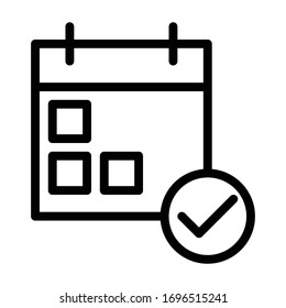 Reminder date icon outline vector design