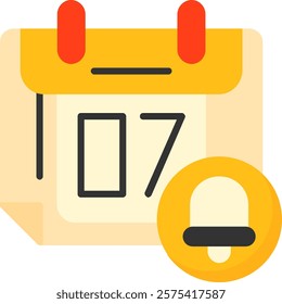 Reminder Flat Style Icon Design