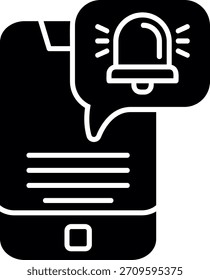 Diseño de icono de estilo de glifo de recordatorio