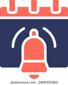 Reminder Icon Glyph Color Vector Illustration
