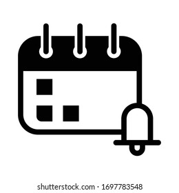 Reminder icon glyph vector design