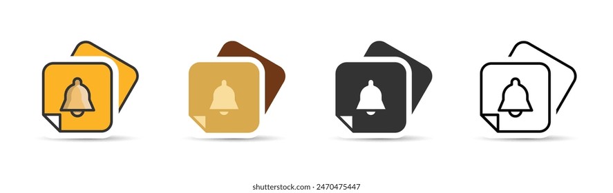 Reminder icon Illustration, Notifications elements. Business planning ,events, various reminder and timetable icon set. 