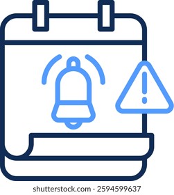 Reminder Icon Line Color Vector Illustration
