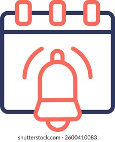 Reminder Icon Line Color Vector Illustration