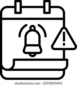 Reminder Icon Line Vector Illustration
