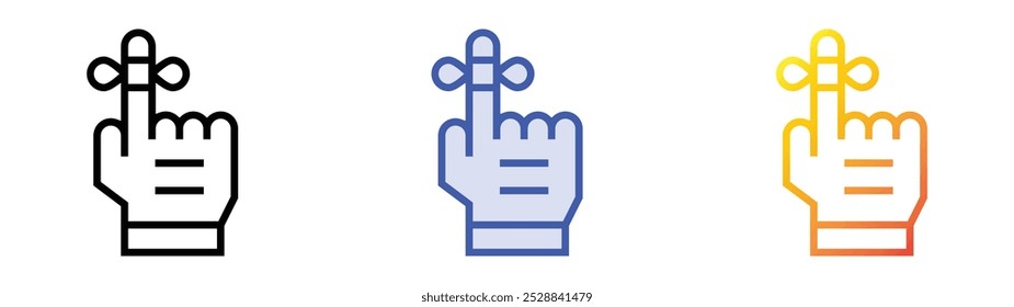 reminder icon. Linear, Blue Fill and Gradient Style Design Isolated On White Background