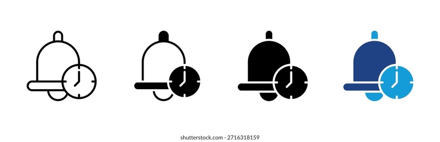 Conjunto de iconos de recordatorio colección de estilos múltiples