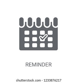 Reminder icon. Trendy Reminder logo concept on white background from Human Resources collection