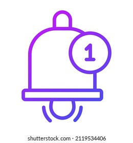 reminder Icon. User interface Vector Illustration, As a Simple Vector Sign and Trendy Symbol in Line Art Style, for Design and Websites, or Mobile Apps,