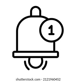 reminder Icon. User interface Vector Illustration, As a Simple Vector Sign and Trendy Symbol in Line Art Style, for Design and Websites, or Mobile Apps,