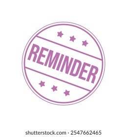 Reminder Letter Rubber Stamp Template