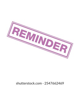 Reminder Letter Rubber Stamp Template