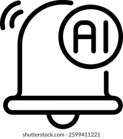 reminder line icon illustration vector