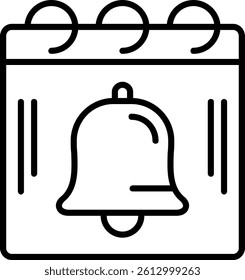 Reminder Line Vector Icon Design