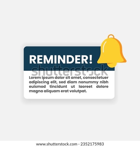 Reminder note pop up concept illustration flat design vector eps10. simple, modern graphic element for landing page, empty state ui, infographic