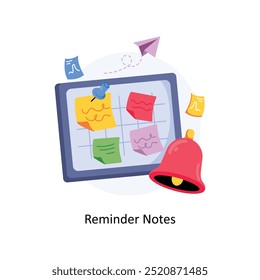  Reminder Notes  concepts style illustration. EPS 10 File