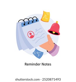 Reminder Notes concepts style illustration. EPS 10 File