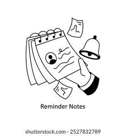 Reminder Notes concepts style illustration. EPS 10 File