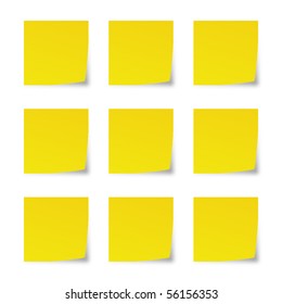 Reminder notes isolated on white background. Vector.