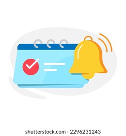 reminder or notification has been successfully set concept illustration flat design vector eps10. modern graphic element for landing page, infographic, icon