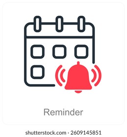Reminder and notification icon concept