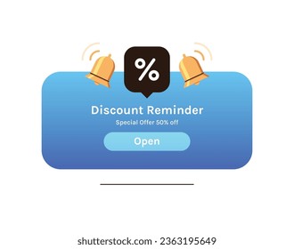 Reminder, notification page with floating elements and business planning, events, timetable flat vector illustration.